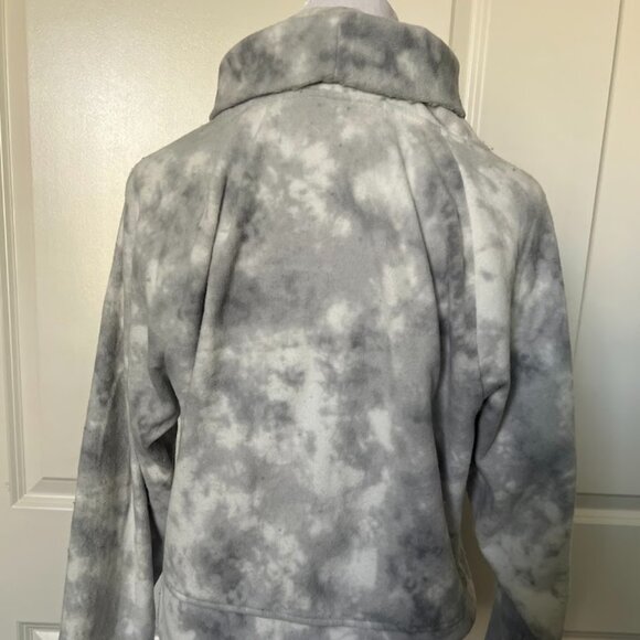 Old Navy Gray Tie Dye Cropped Long Sleeve Pullover Fleece Sweatshirt Size Small - Picture 9 of 12